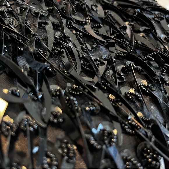 Black beaded retro evening bag - Picture 3 of 7